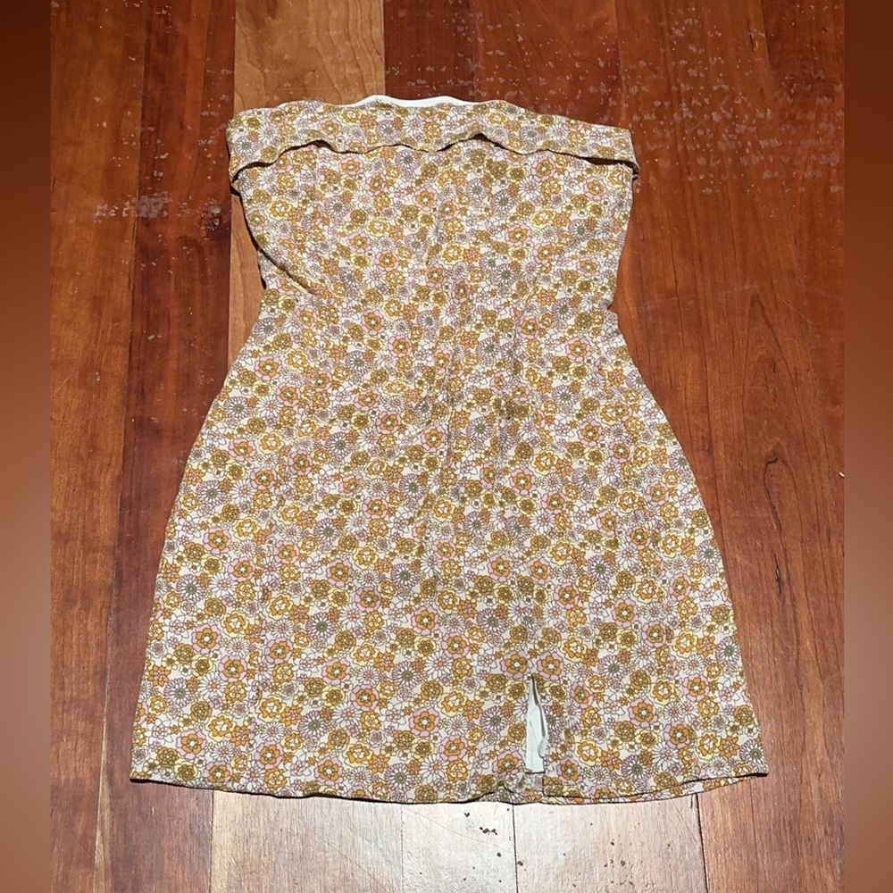 Millie Lynn, pink, green, and yellow flower, size s/m dress